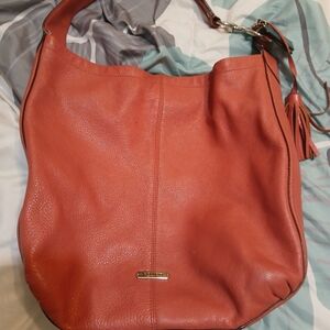 Red Leather Shoulder Bag